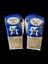 No Boxing No Life Boxing Gloves - Royal Blue & Metallic Gold Edition - PunchPro Boxing