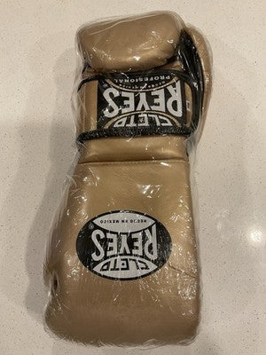 Cleto Reyes Metallic Gold Hook and Loop Training Gloves PunchPro Boxing