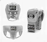 Cleto Reyes Elite Silver Lace-Up Sparring Set - PunchPro Boxing