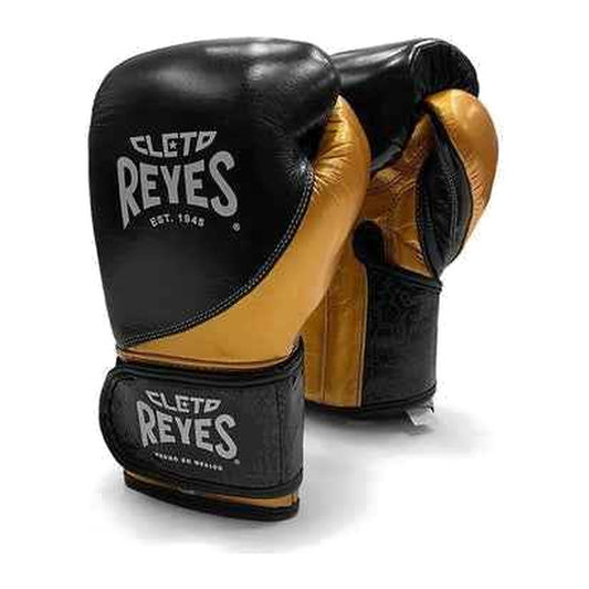 Cleto Reyes gold and black gloves side profile with velcro strap