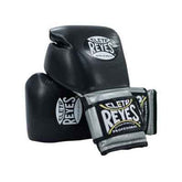 Cleto Reyes Professional High-Compression Hook & Loop Training & Sparring Gloves - Black & Silver - All Sizes Available - PunchPro Boxing