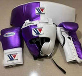 Winning Professional Boxing Training Set - Custom Metallic Purple & White Edition for Ultimate Training - PunchPro Boxing
