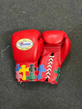 Winning Custom Red Boxing Gloves - Professional Lace-Up with Cross Patchwork - PunchPro Boxing