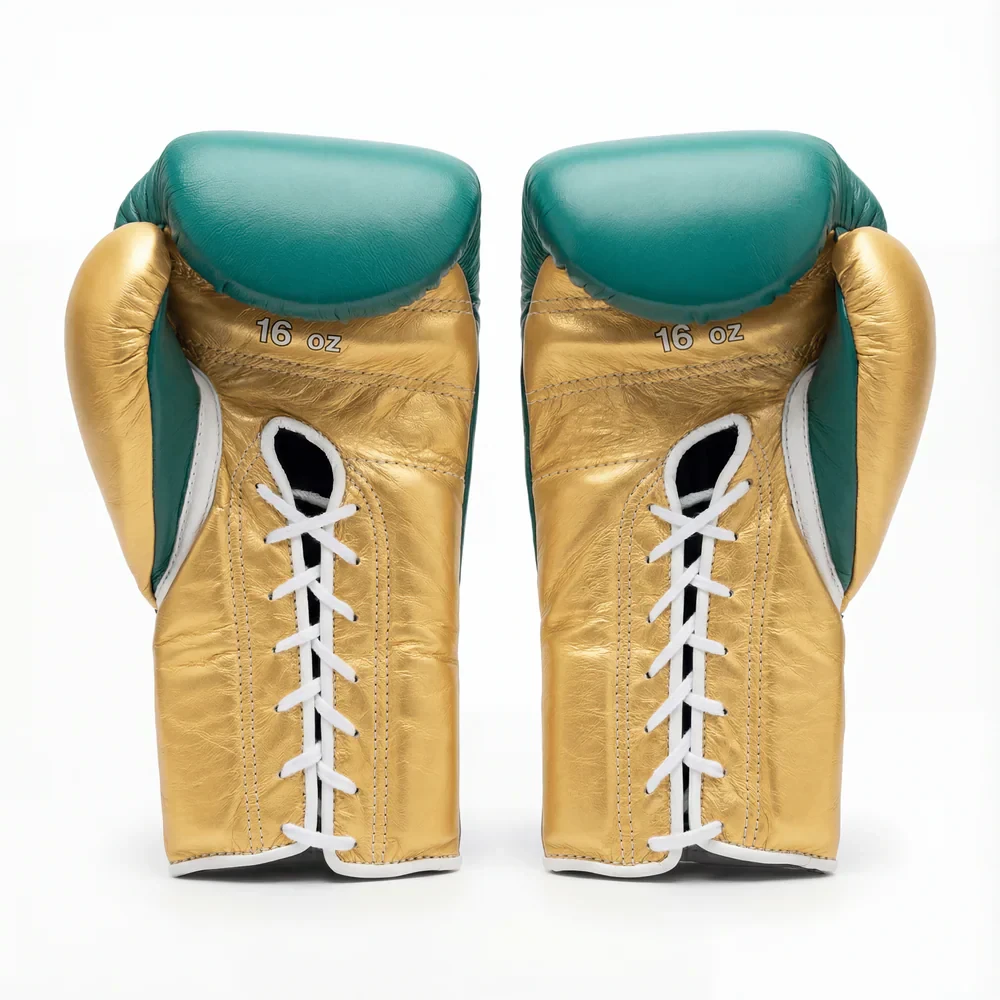 Winning Japan Boxing Gloves MS-600 - Forest Green & Metallic Gold Custom Edition - PunchPro Boxing