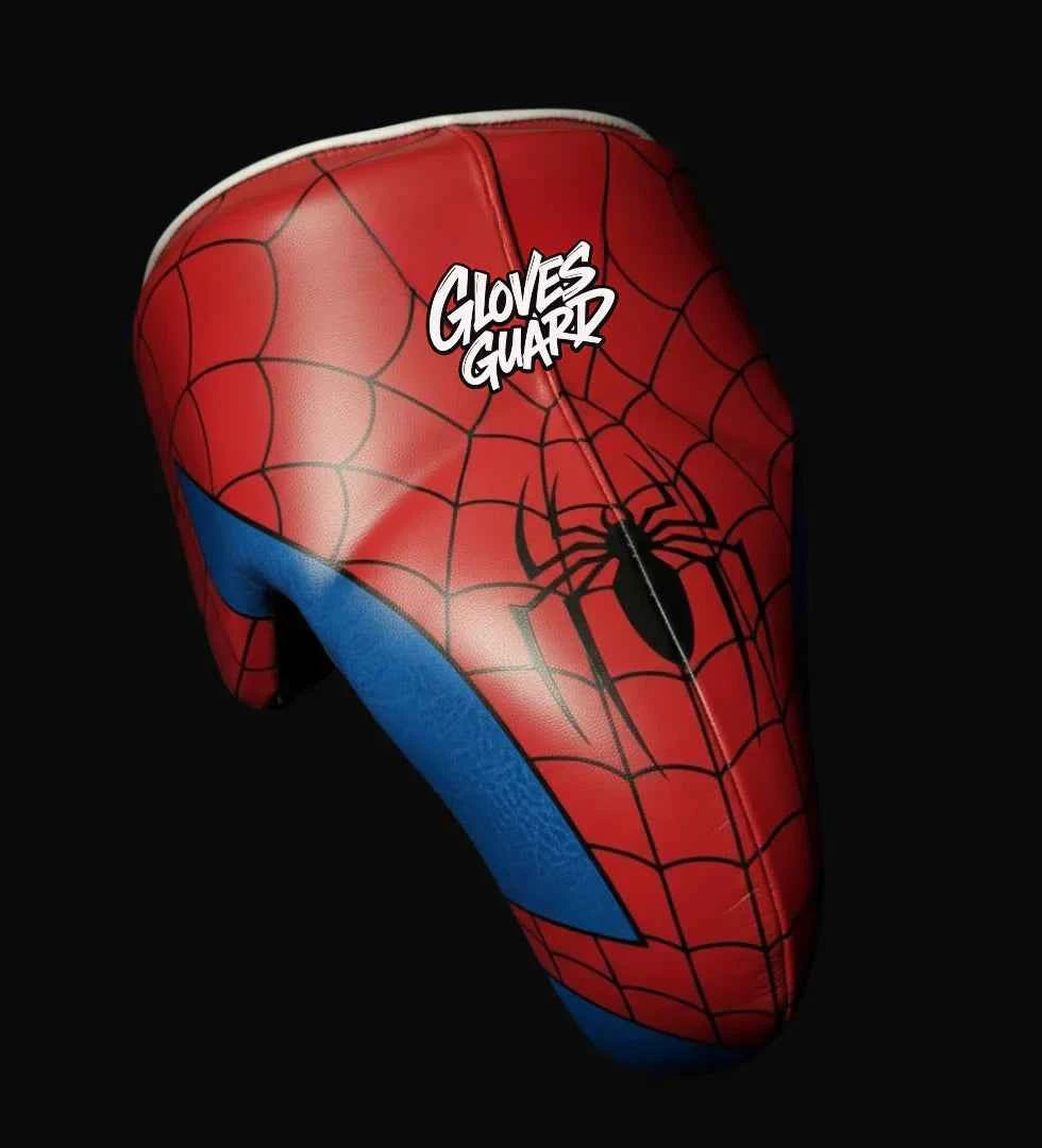 Custom Spider-Man Sparring Set - Hand-Crafted Leather Gloves, Headgear & Groinguard - PunchPro Boxing