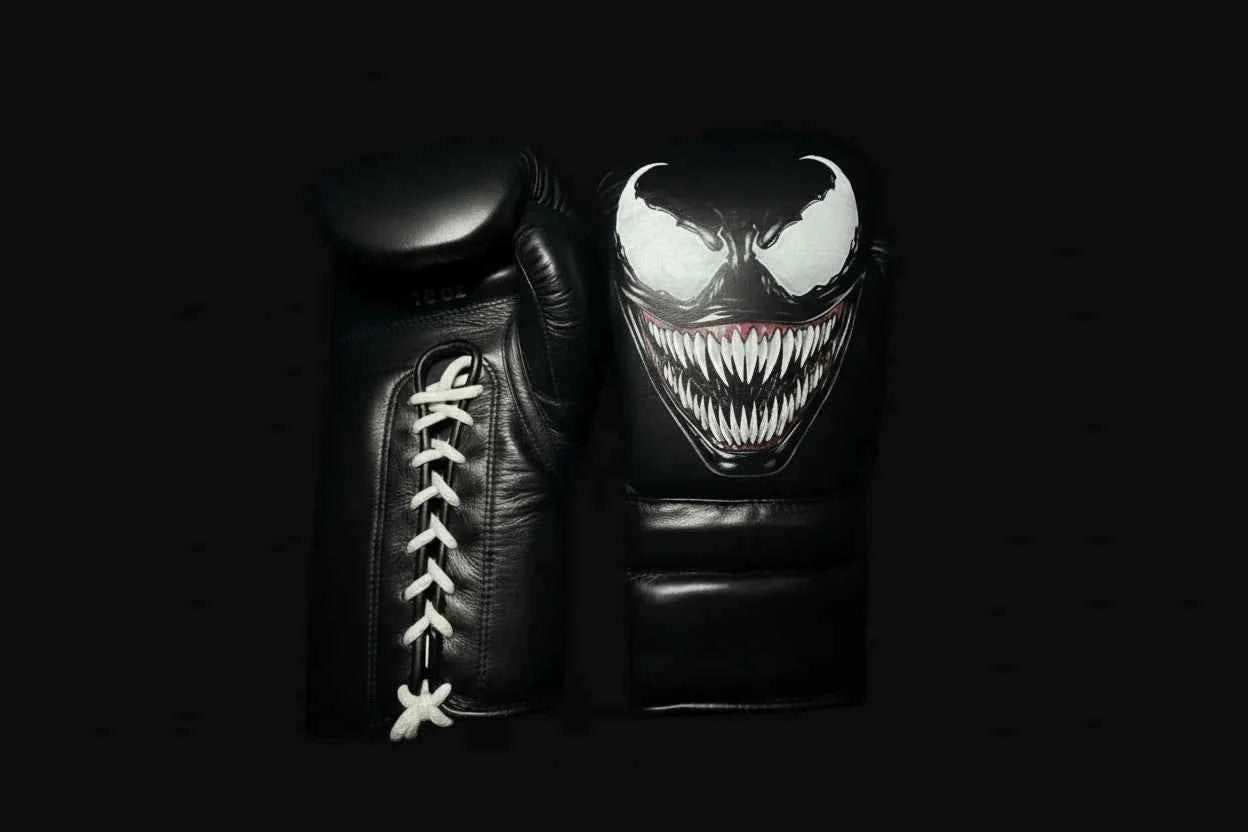 Custom Venom Sparring Set - Hand-Crafted Leather Gloves, Headgear & Groinguard - PunchPro Boxing