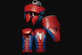 Custom Spider-Man Sparring Set - Hand-Crafted Leather Gloves, Headgear & Groinguard - PunchPro Boxing