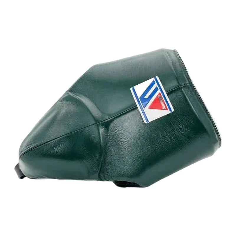 CPS-500 boxing groin guard in forest green, front view