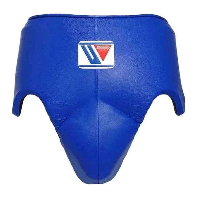 CPS-500 boxing groin guard in royal blue, front view