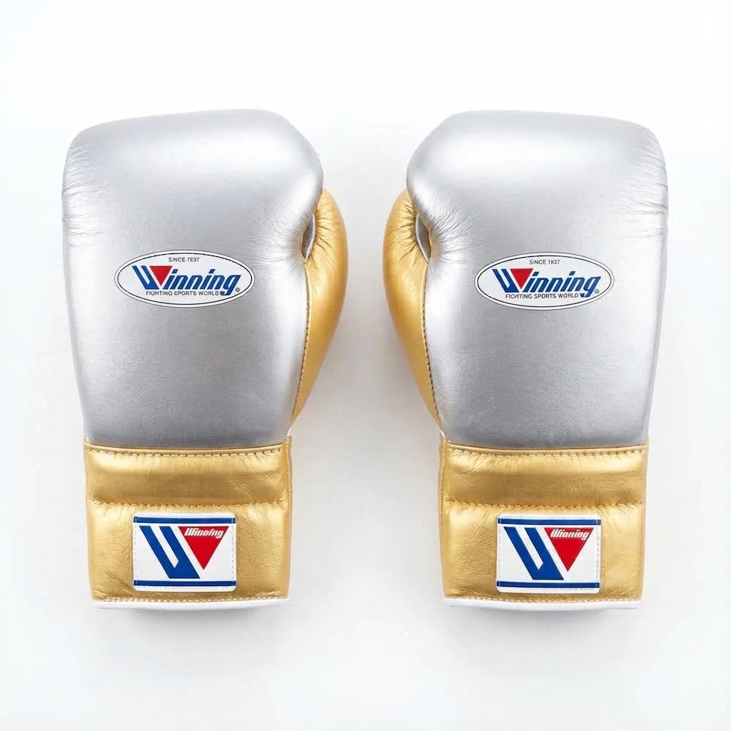 Winning Boxing Gloves Gold & White, pair view