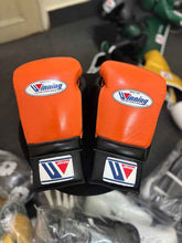 Winning Boxing Gloves - Professional Orange & Black Training & Sparring Gloves in 8oz, 10oz, 12oz, 14oz, 16oz Sizes - PunchPro Boxing