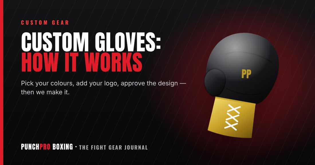 Custom boxing gloves design process