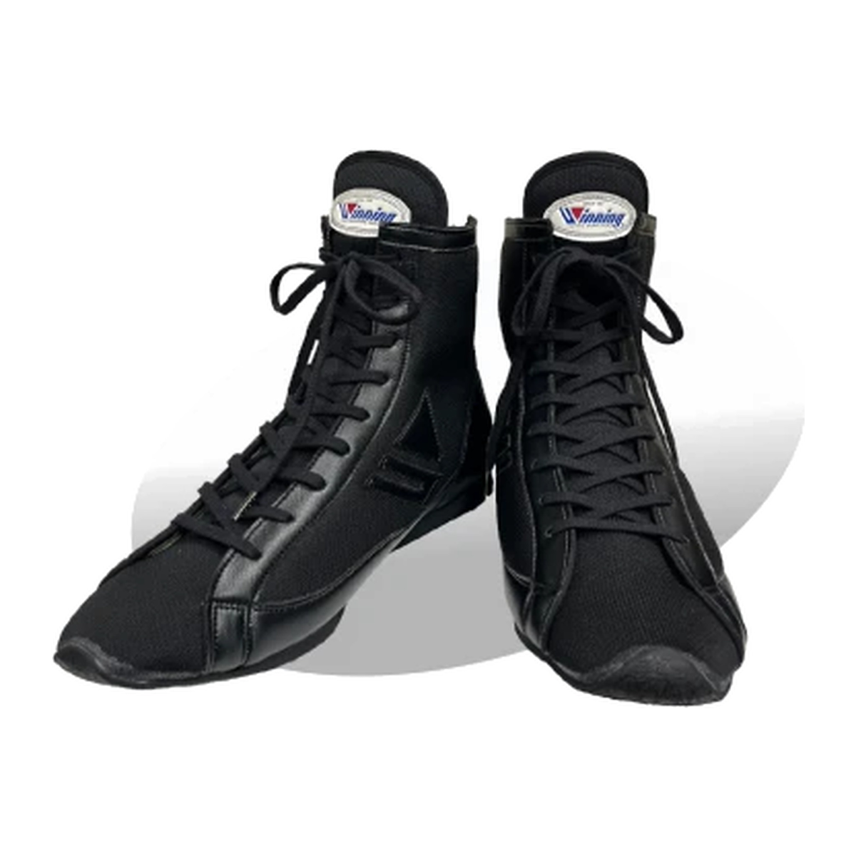 All-black boxing shoes