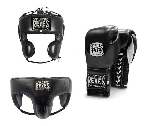 Cleto Reyes Boxing Gear - Black Sparring Set | Authentic Professional Gear by PunchPro Boxing