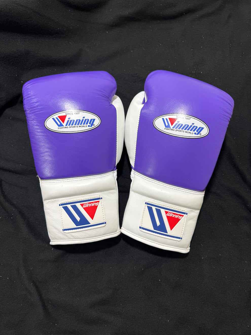 Custom Boxing Gloves - Winning Purple & White Premium Sparring Edition - PunchPro Boxing