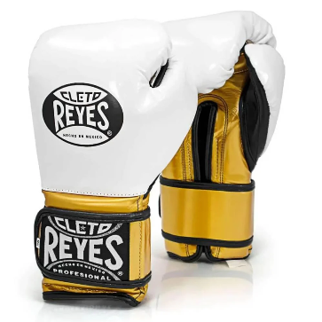 Cleto Reyes Boxing Gloves - Style Professional White & Gold Gloves by PunchPro