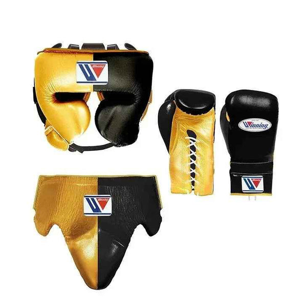 Winning Professional Boxing Training Set - Custom Metallic Gold & Black Edition for Optimal Performance