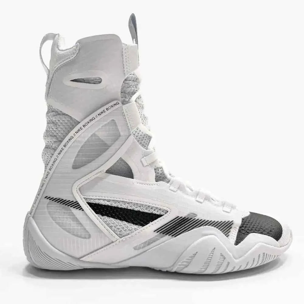 Custom Nike HyperKO 2 Boxing Shoes | White & Black | PunchPro Boxing
