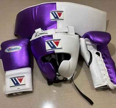 Winning Professional Boxing Training Set - Custom Metallic Purple & White Edition for Ultimate Training