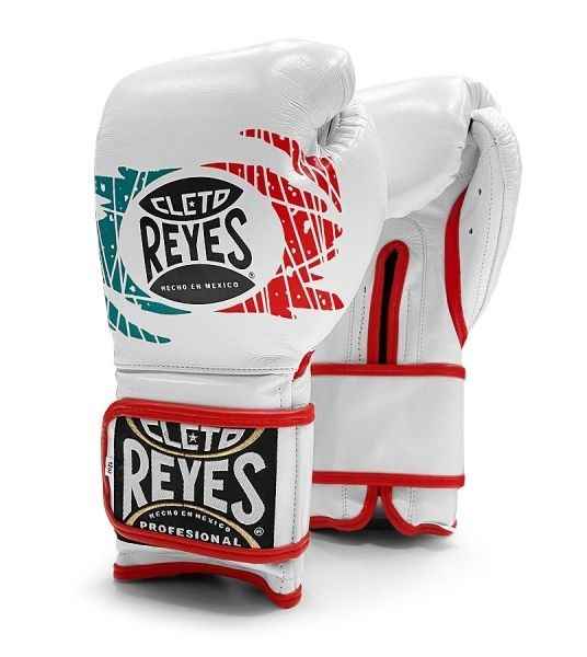 Cleto Reyes Training Sparring Gloves - High-Compression Hook & Loop - Mexico Heritage White - Available in All Sizes