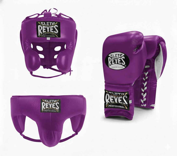 Cleto Reyes Purple Sparring Set - Regal Lace-Up Boxing Gear