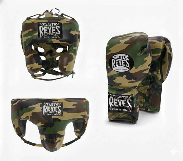 Cleto Reyes Camo Sparring Set - Tactical Lace-Up Gear for Ultimate Performance