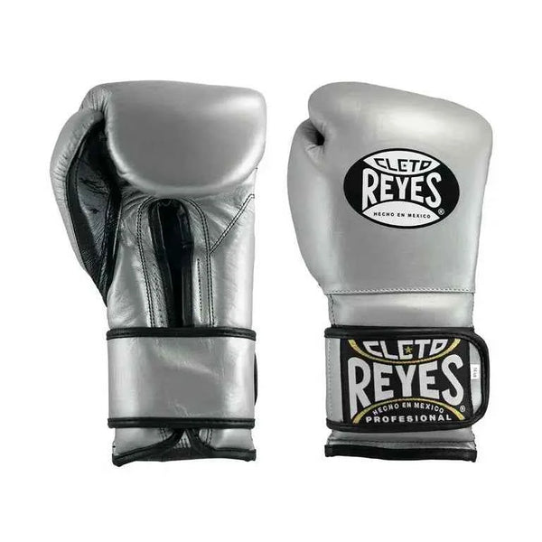 Cleto-Style Boxing Gloves - Premium Professional Silver Training Gloves by PunchPro Boxing