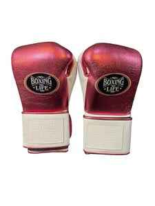 No Boxing No Life Boxing Gloves - Metallic Rose Gold & White Edition