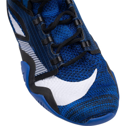 Nike HyperKO 2 boxing shoes in blue and black, toe box and Swoosh detail
