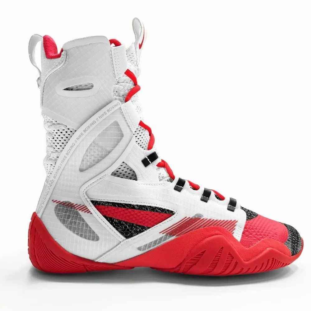 Custom Nike HyperKO 2 Boxing Shoes | White & Red | PunchPro
