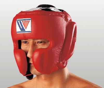 Winning FG-2900 Boxing Headgear - Lightweight Full-Face Protection Made in Japan - Red
