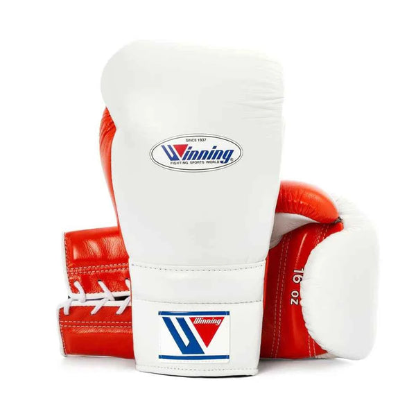 Winning Japan Boxing Gloves MS-600 - White & Classic Red Custom Edition
