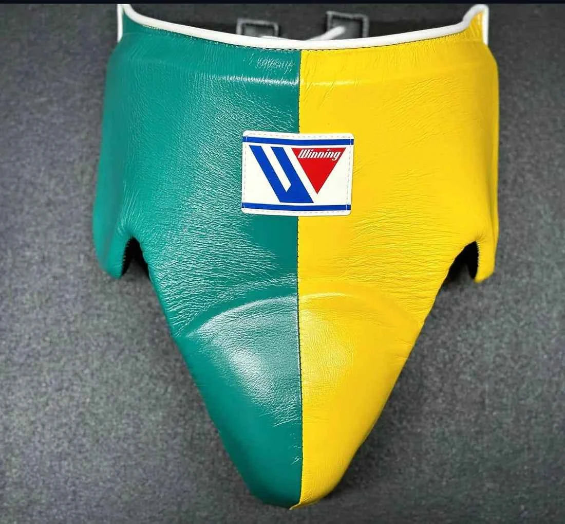 Winning Japan Groinguard CPS-500 - Custom Green & Yellow Two-Tone Design - PunchPro Boxing