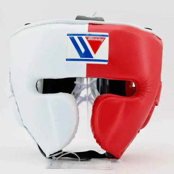 Winning Japan Professional Boxing Headgear FG-2900 - Custom Two-Tone in White & Classic Red