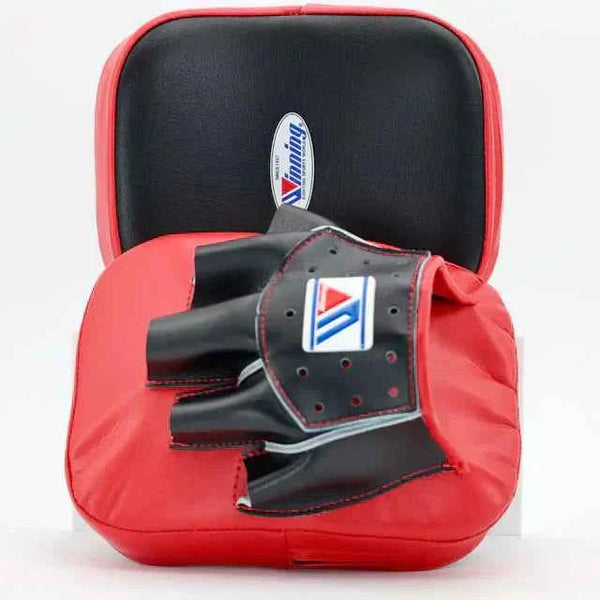 Winning Japan Focus Mitts CM-10 - Professional Compact Curved Design in Classic Red & Black