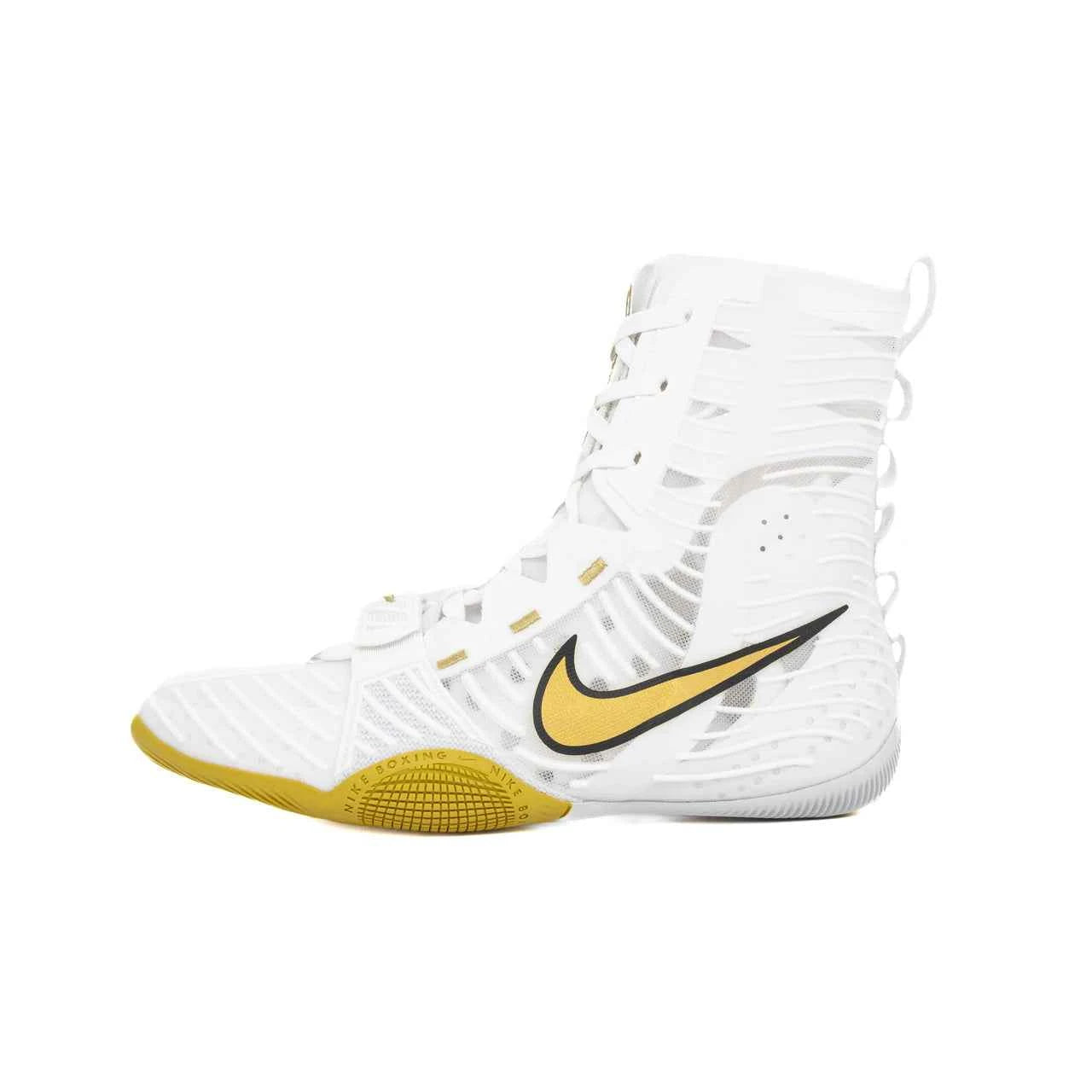 Nike Hyperko 2 Boxing Boots | White/Metallic Gold – Elite Speed & Grip