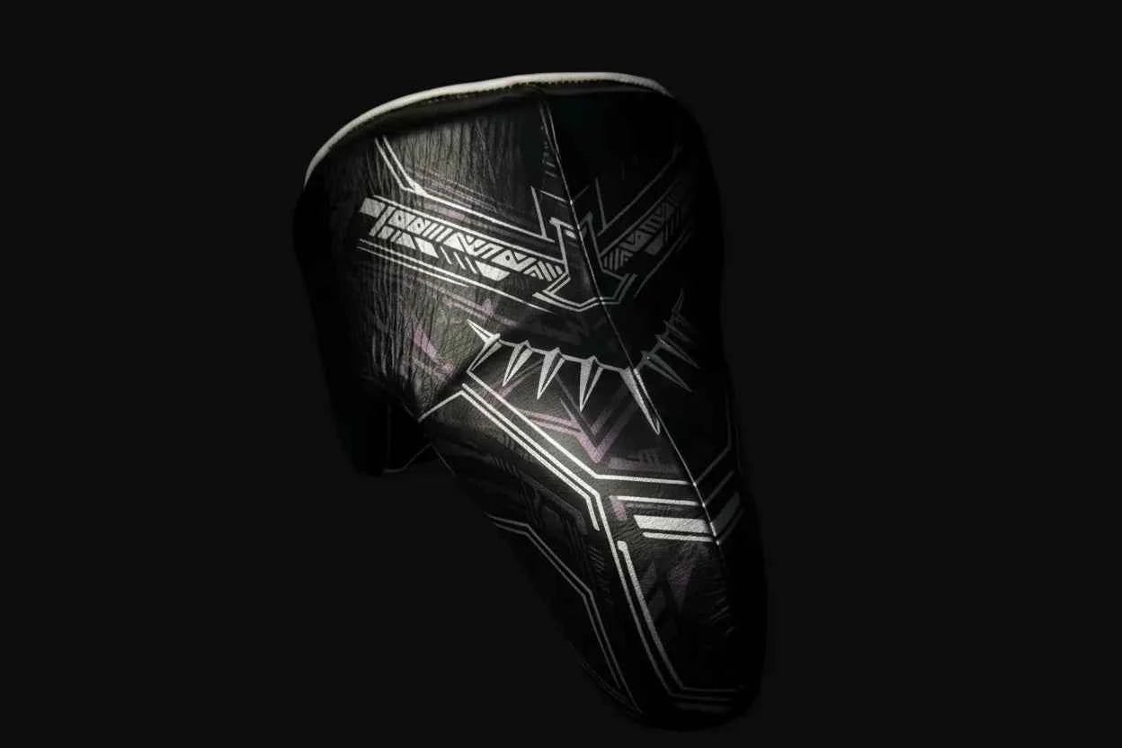 Custom Black Panther Sparring Set - Hand-Crafted Leather Gloves, Headgear & Groinguard - PunchPro Boxing