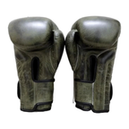 Army green leather velcro boxing gloves – alternate view 7