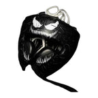 Black and red web-print boxing headgear front view