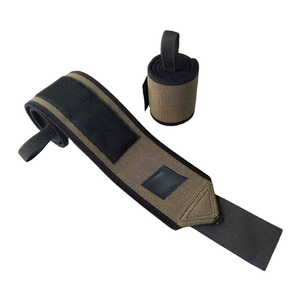 Premium 180" elastic boxing hand wraps in brown and black – alternate view 2