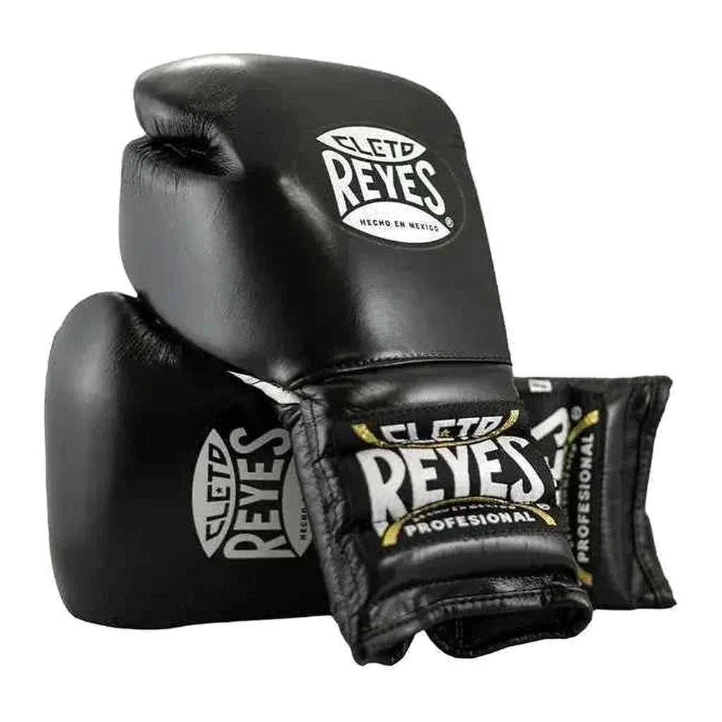 Cleto Reyes black gloves side profile showing extra-long cuff