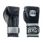 Cleto Reyes black and silver gloves side profile with velcro strap