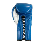 Cleto Reyes blue gloves lace-up wrist closure detail