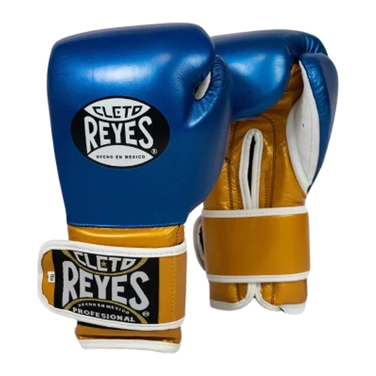 Cleto Reyes royal blue and metallic gold high-compression gloves