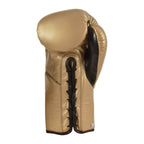 Cleto Reyes gold gloves lace-up closure and leather detail