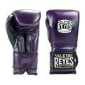 Cleto Reyes purple lace-up boxing gloves, pair shown together