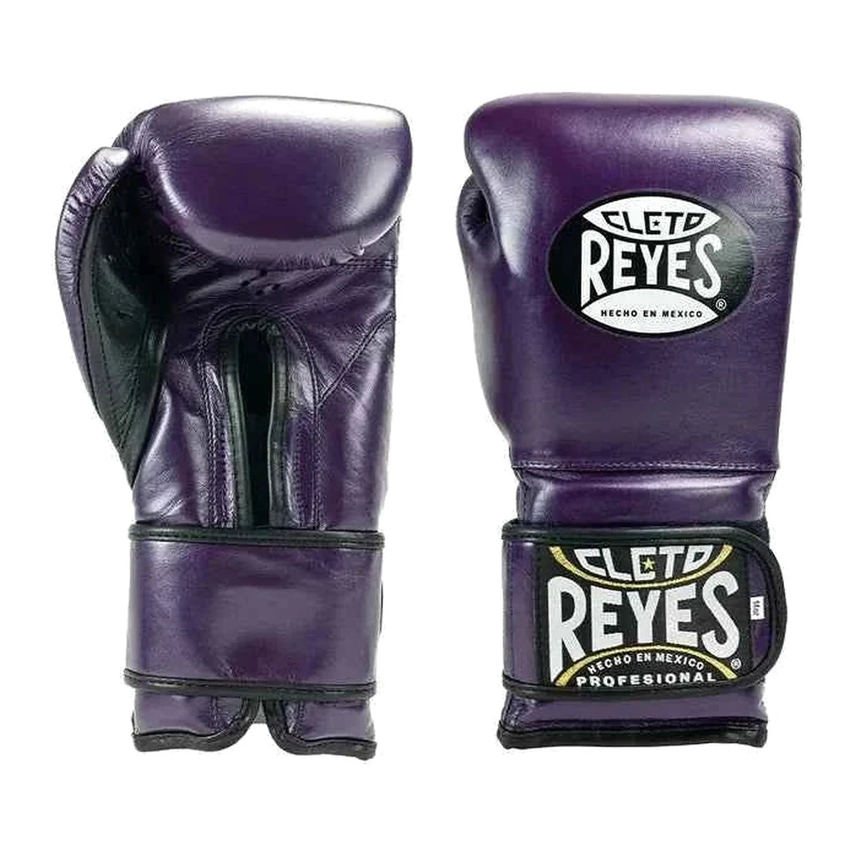 Cleto Reyes purple lace-up boxing gloves, pair shown together