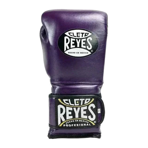 Cleto Reyes purple gloves side profile showing extra-long cuff