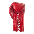 Cleto Reyes red gloves lace-up wrist closure detail