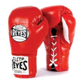Cleto Reyes classic red lace-up sparring gloves, pair shown together